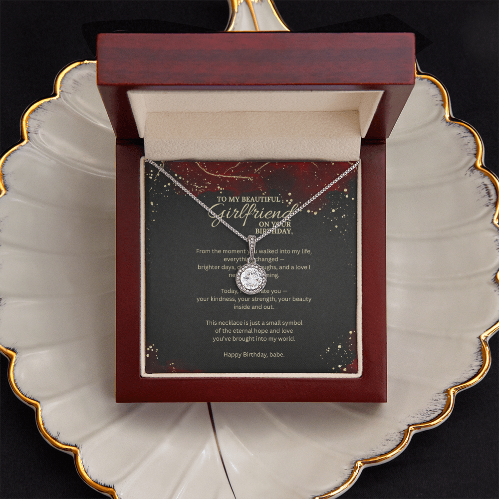 Eternal Hope Necklace for Girlfriend with Birthday Message