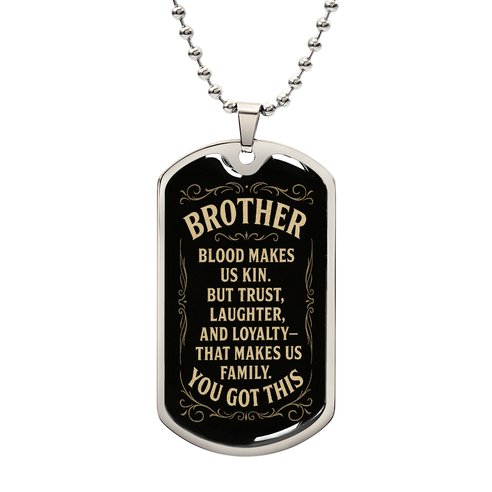 Personalized Dog Tag for Brother – Custom Engraved Gift for Him, Birthday or Christmas Keepsake