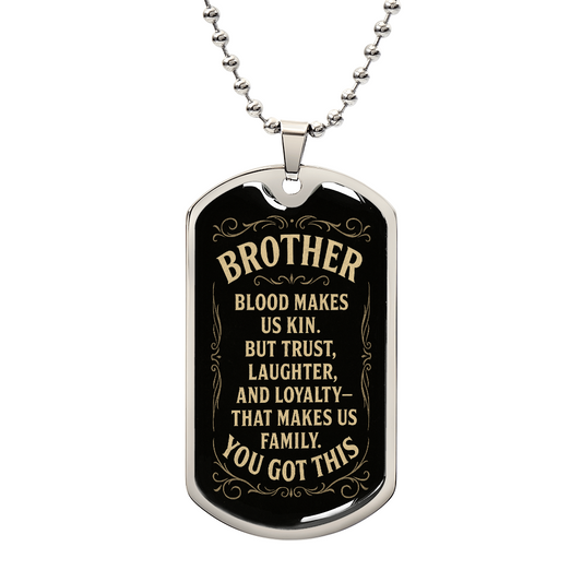Personalized Dog Tag for Brother – Custom Engraved Gift for Him, Birthday or Christmas Keepsake