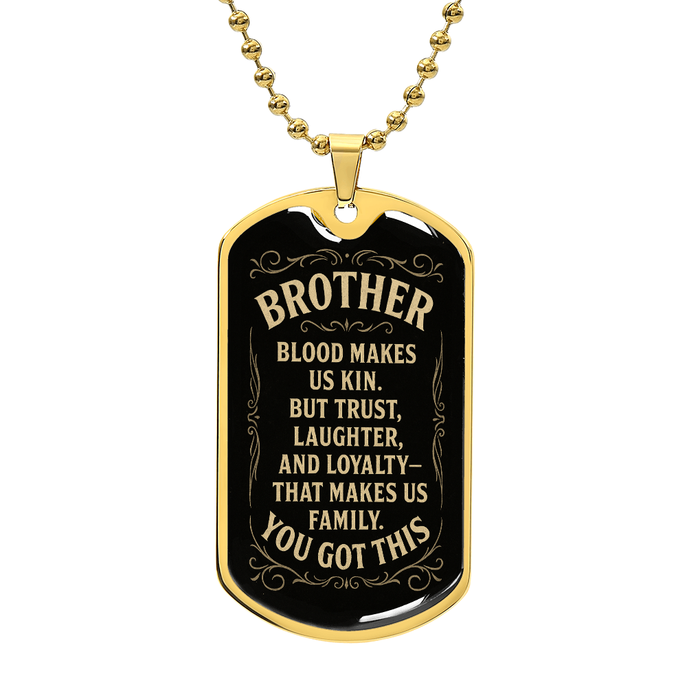Personalized Dog Tag for Brother – Custom Engraved Gift for Him, Birthday or Christmas Keepsake