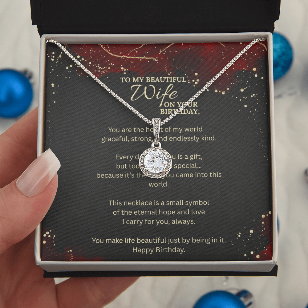 Eternal Hope Necklace for Wife with Birthday Message