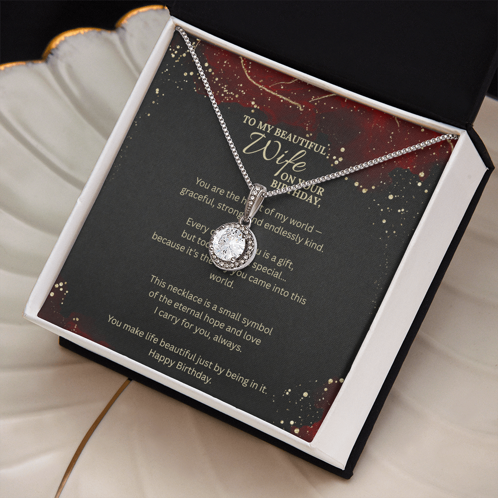Eternal Hope Necklace for Wife with Birthday Message