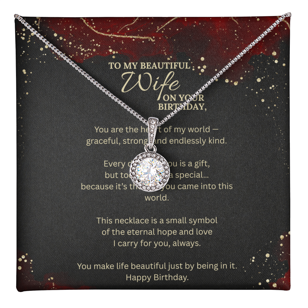 Eternal Hope Necklace for Wife with Birthday Message