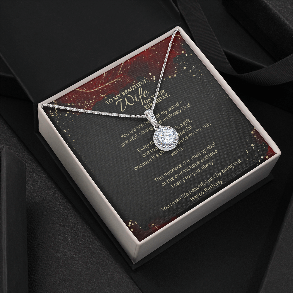 Eternal Hope Necklace for Wife with Birthday Message