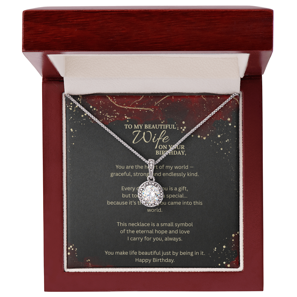 Eternal Hope Necklace for Wife with Birthday Message
