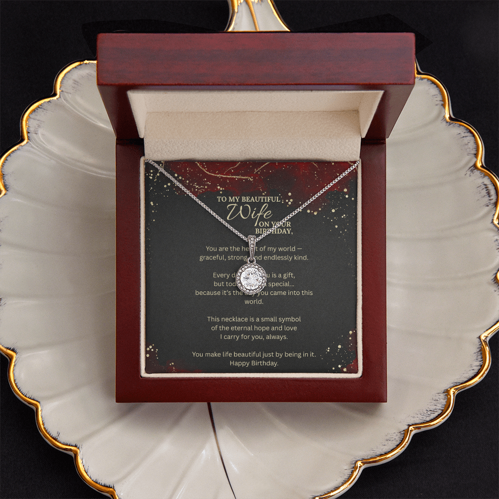 Eternal Hope Necklace for Wife with Birthday Message
