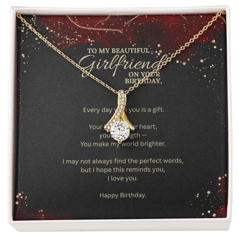 Alluring Beauty Necklace Gift for Girlfriend – Romantic Birthday Jewelry for Her