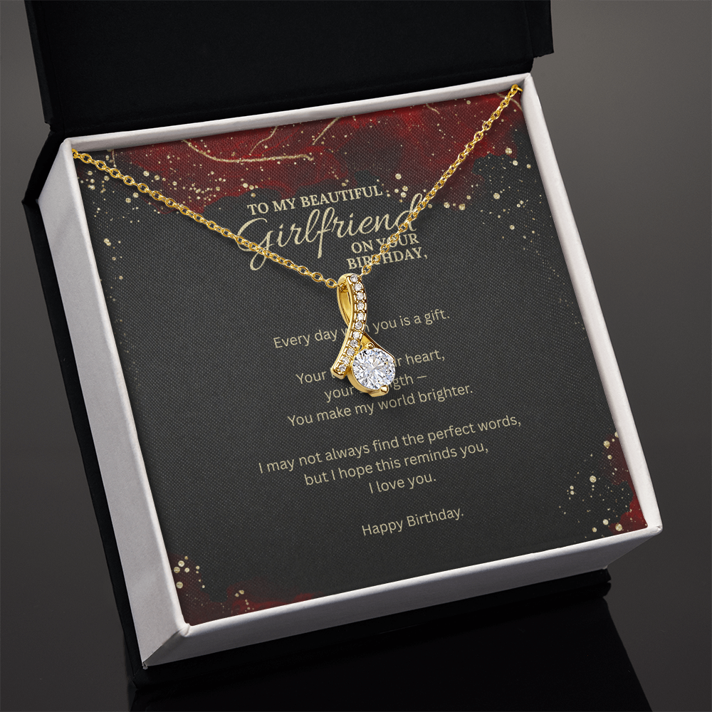 Alluring Beauty Necklace Gift for Girlfriend – Romantic Birthday Jewelry for Her