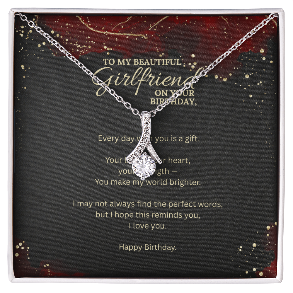 Alluring Beauty Necklace Gift for Girlfriend – Romantic Birthday Jewelry for Her