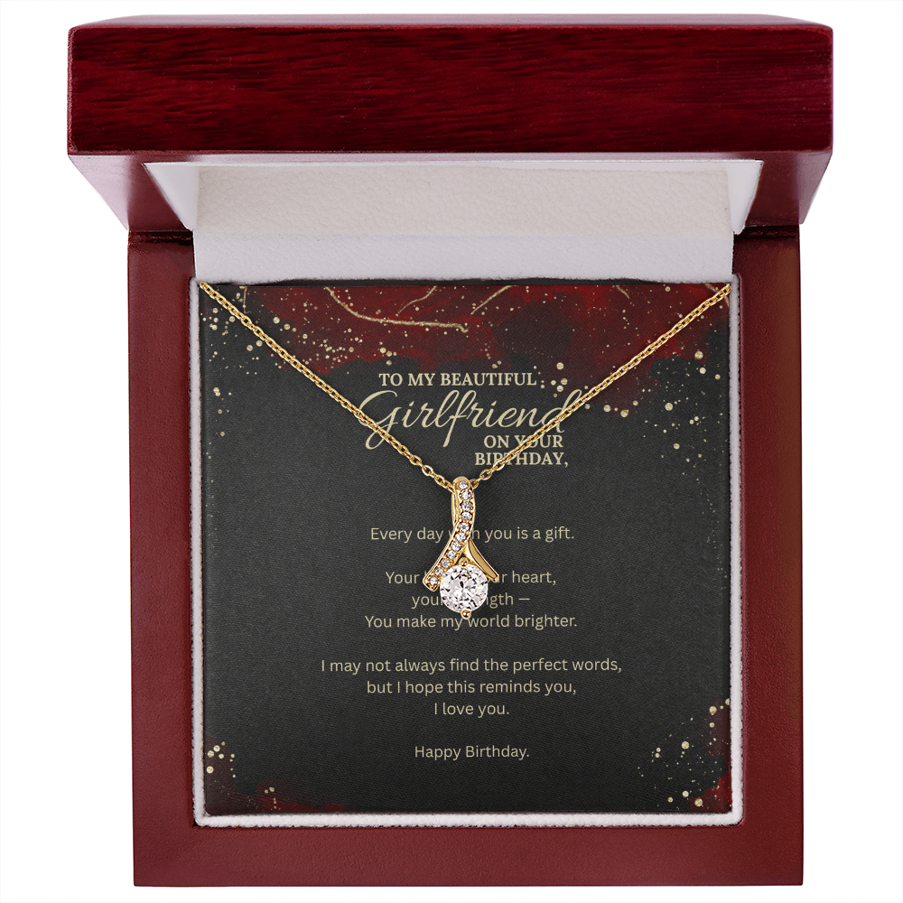 Alluring Beauty Necklace Gift for Girlfriend – Romantic Birthday Jewelry for Her