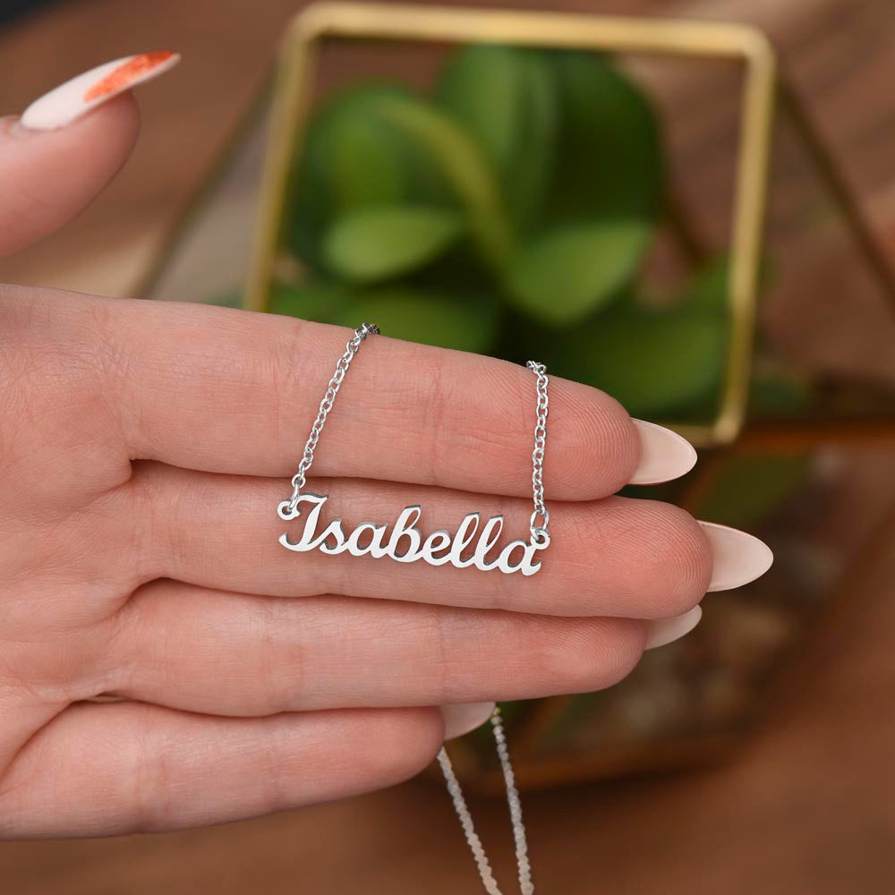 Custom Name Necklace – Personalized Gold or Silver Script Pendant, Script Necklace, Birthday Jewelry