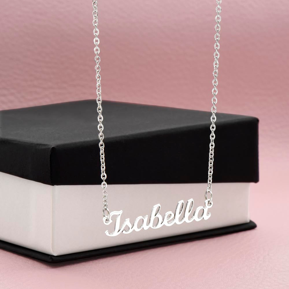Custom Name Necklace – Personalized Gold or Silver Script Pendant, Script Necklace, Birthday Jewelry