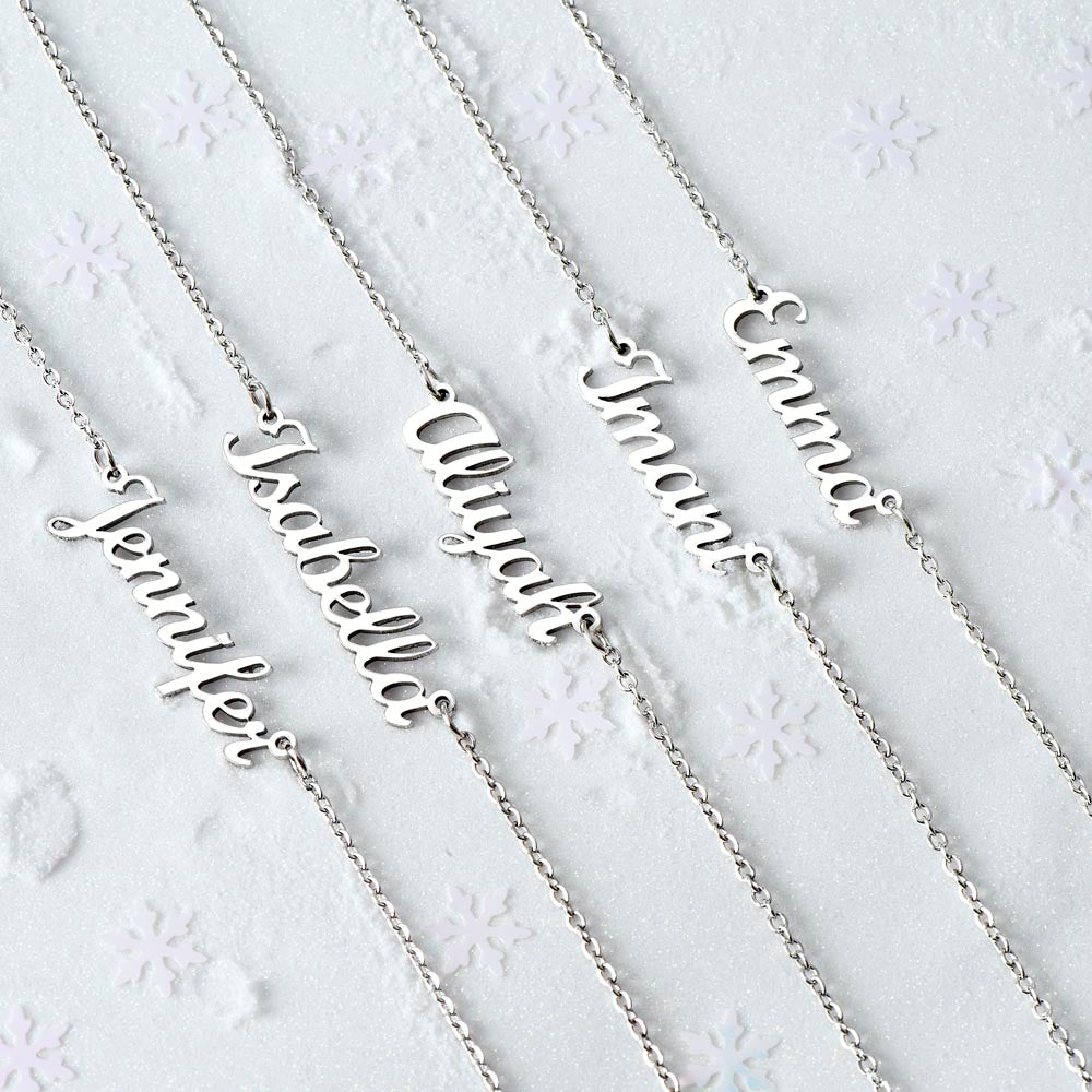 Custom Name Necklace – Personalized Gold or Silver Script Pendant, Script Necklace, Birthday Jewelry