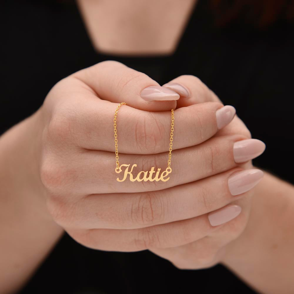 Custom Name Necklace – Personalized Gold or Silver Script Pendant, Script Necklace, Birthday Jewelry
