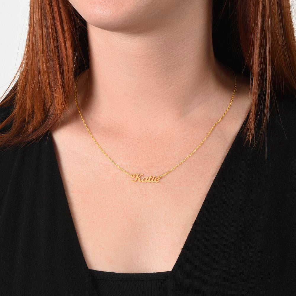 Custom Name Necklace – Personalized Gold or Silver Script Pendant, Script Necklace, Birthday Jewelry
