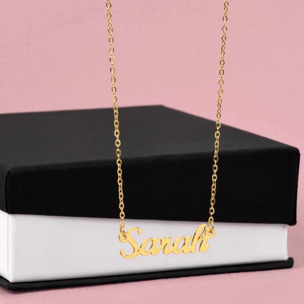 Custom Name Necklace – Personalized Gold or Silver Script Pendant, Script Necklace, Birthday Jewelry