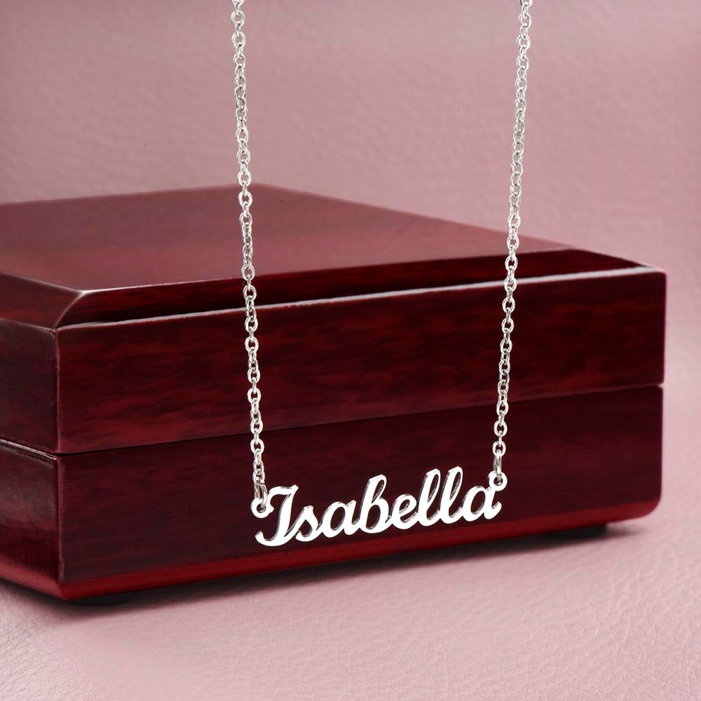 Custom Name Necklace – Personalized Gold or Silver Script Pendant, Script Necklace, Birthday Jewelry