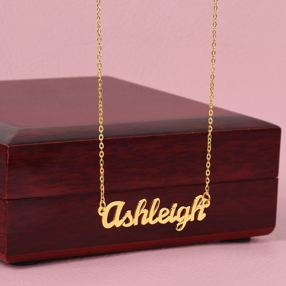 Custom Name Necklace – Personalized Gold or Silver Script Pendant, Script Necklace, Birthday Jewelry